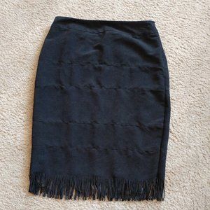 JOE B Fringed Faux Suede Skirt Size 1